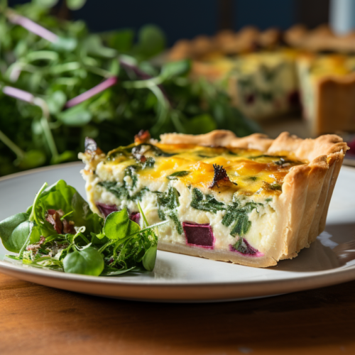 roasted beet baby kale and brie quiche recipe