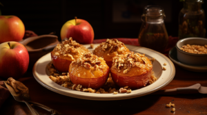 Oatmeal Baked Apples with Maple Brown Butter and Toasted Hazelnuts Recipe