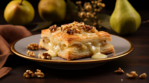 pear walnut and cheddar puff pastry tart recipe