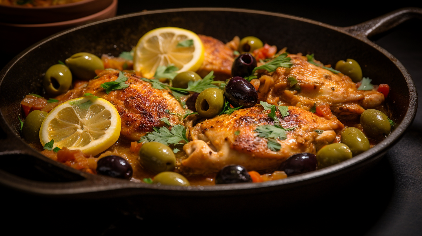 Moroccan-Inspired Chicken with Preserved Lemons and Olives